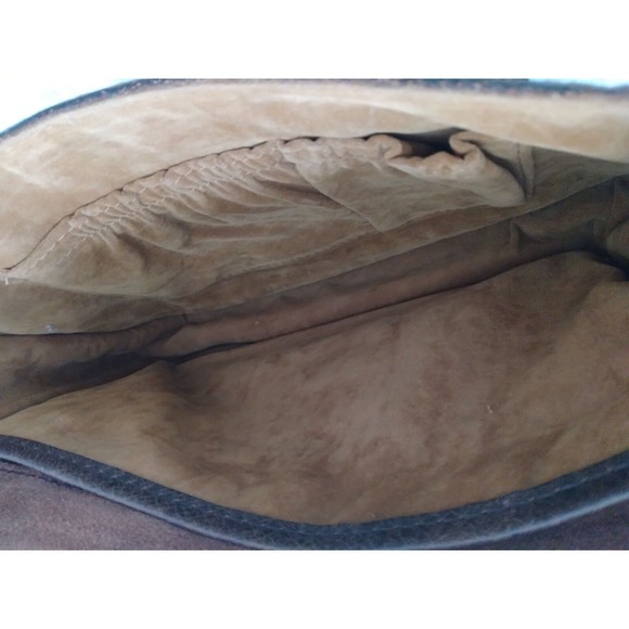 PATRICIA NASH BEAUMONT Brown Leather Crossbody Purse Messenger Bag Tassel - Picture 4 of 9